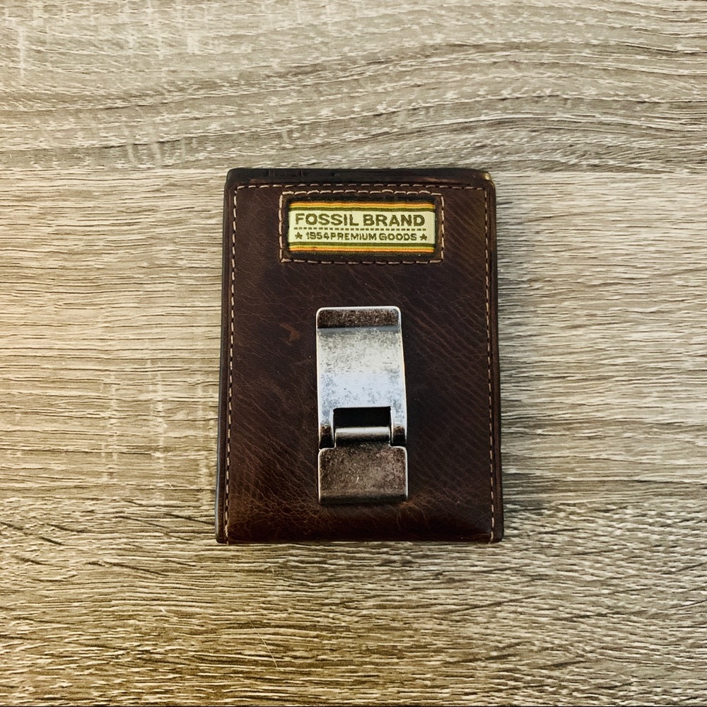 Fossil Bifold Front Pocket Wallet w/ Money Clip